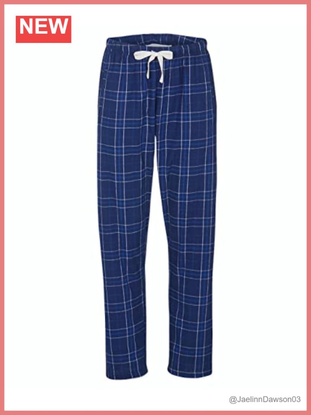 100% Cotton Flannel Pajama Pants with Pockets & Drawstring